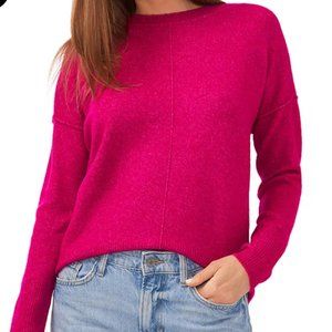Vince Camuto Center Seam Crewneck Sweater Size M - Euphoria (fuchsia)